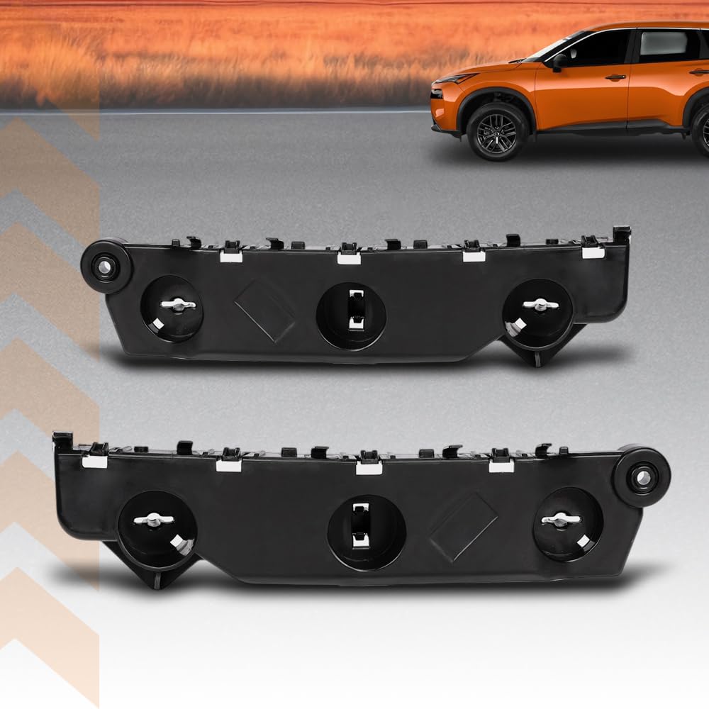 G-PLUS Front Bumper Bracket Set Left & Right Side Compatible with Nissan Rogue 2021-2023 622236RA0A, 622226RR0A, NI1042129, NI1043129 2 PCS Black