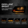 G-PLUS LED Projector Headlights Assembly Compatible with Dodge Ram 1500 2500 3500 2009-2012, Headlight Bar Plank Style, Smoky Lens Black Housing Clear Reflector