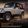 G-PLUS Armor Rocker Side Panels Compatible with Jeep Wrangler TJ(All Trims, 4WD) 1997-2006 No-Drill for Most Black