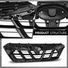 G-PLUS Front Bumper Grille Grill Dark Grey & Black Trim Compatible with Subaru Crosstrek 2021-2023 J1010FL320