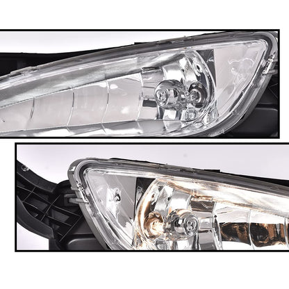 G-PLUS Front Bumper Fog Lights, Front Right Left Bumper Fog Lamp & Bezels 2pcs Compatible with 2011 2012 2013 Kia Optima 922012T010 922022T010 865512T000 865522T000
