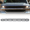 G-PLUS Front Upper Chrome Grille Insert Snap On Compatible with Chevy Silverado 1500 2016 2017 2018