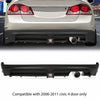 G-PLUS Rear Bumper Spoiler & LED 3rd Brake Light & Muffler Tip Compatible with Honda Civic 4 Door 2006-2011 Mug RR Style Rear Bumper Lip, Black