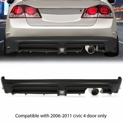 G-PLUS Rear Upper Bumper Cover Compatible with Toyota RAV4 2016 2017 2018 w/o License Plate Provision & Parking Aid Sensor Hole & Tow Hook Hole, 521590R914, TO1114102, Primed Black