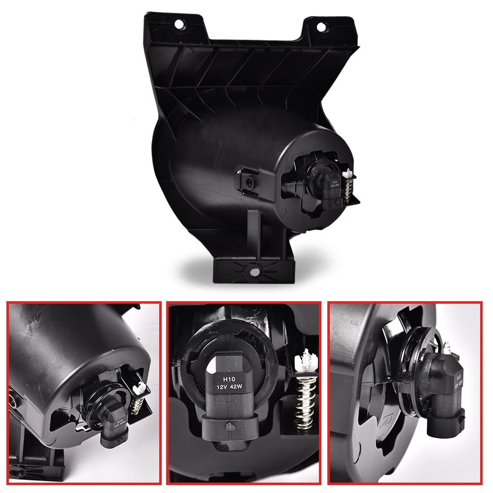 G-PLUS Fog Lights Compatible With 2011-2014 Ford F150, (NOT For SVT Raptor Models),Driving Fog Lamps w/Switch/Bracket/Bulbs Pair (Clear lens)