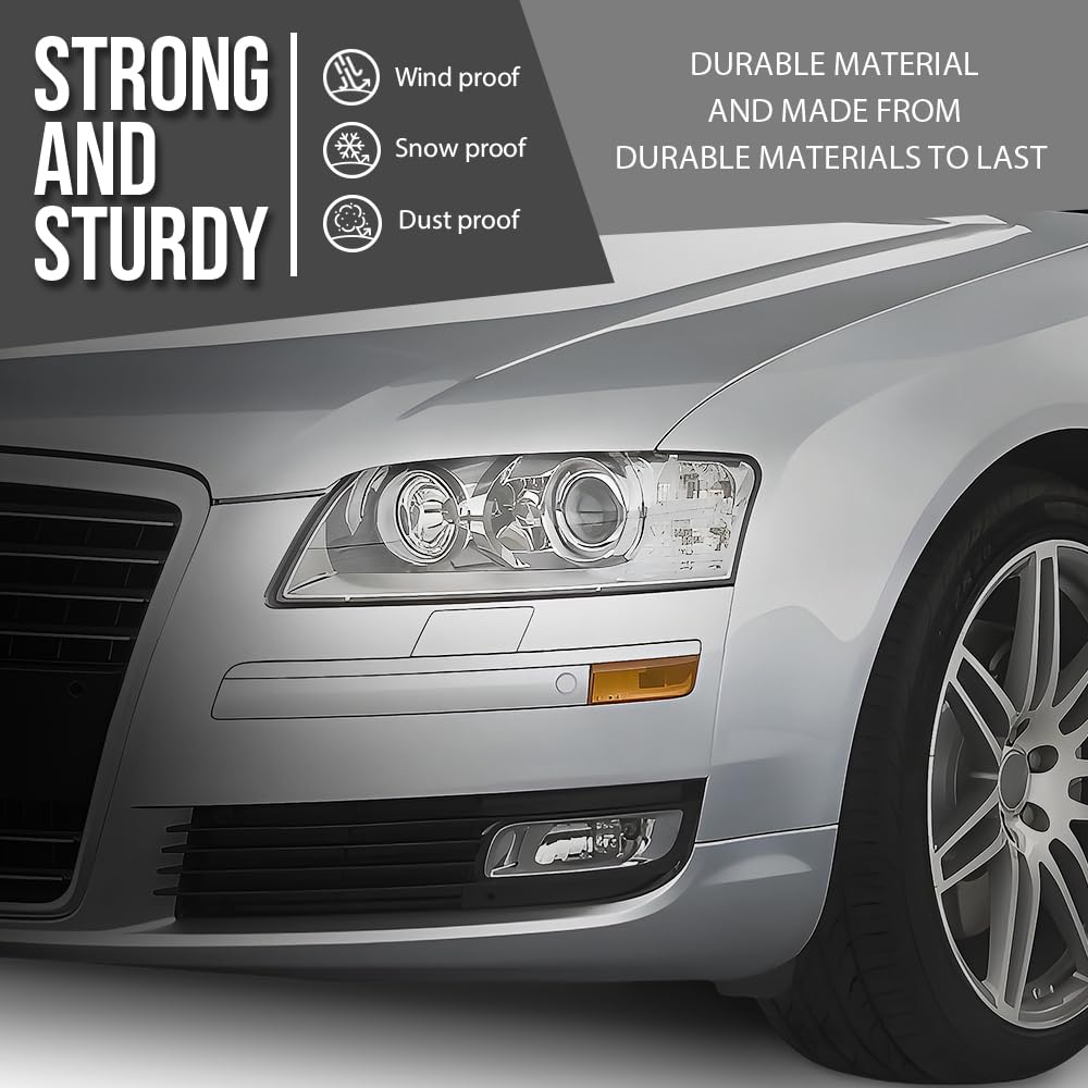 G-PLUS Headlight Lens Cover Compatible with Audi A8 D3 2005-2010 Left & Right Pair Front Headlamp Lens Cover Clear