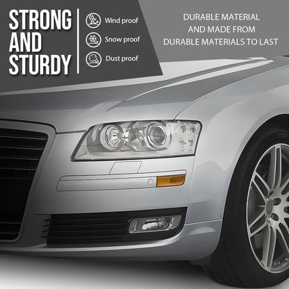 G-PLUS Headlight Lens Cover Compatible with Audi A8 D3 2005-2010 Left & Right Pair Front Headlamp Lens Cover Clear