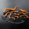G-PLUS Silicone Radiator Hose Kit Compatible With Nissan Silvia 200SX 240SX S13 S14 S15 SR20DET,Orange