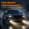 G-PLUS Bumper Fog Lights Compatible With 2003-2006 GMC Sierra 1500 2500 3500 Pickup Clear Driving Fog Lamps W/o Wiring Kit Left+Right Side