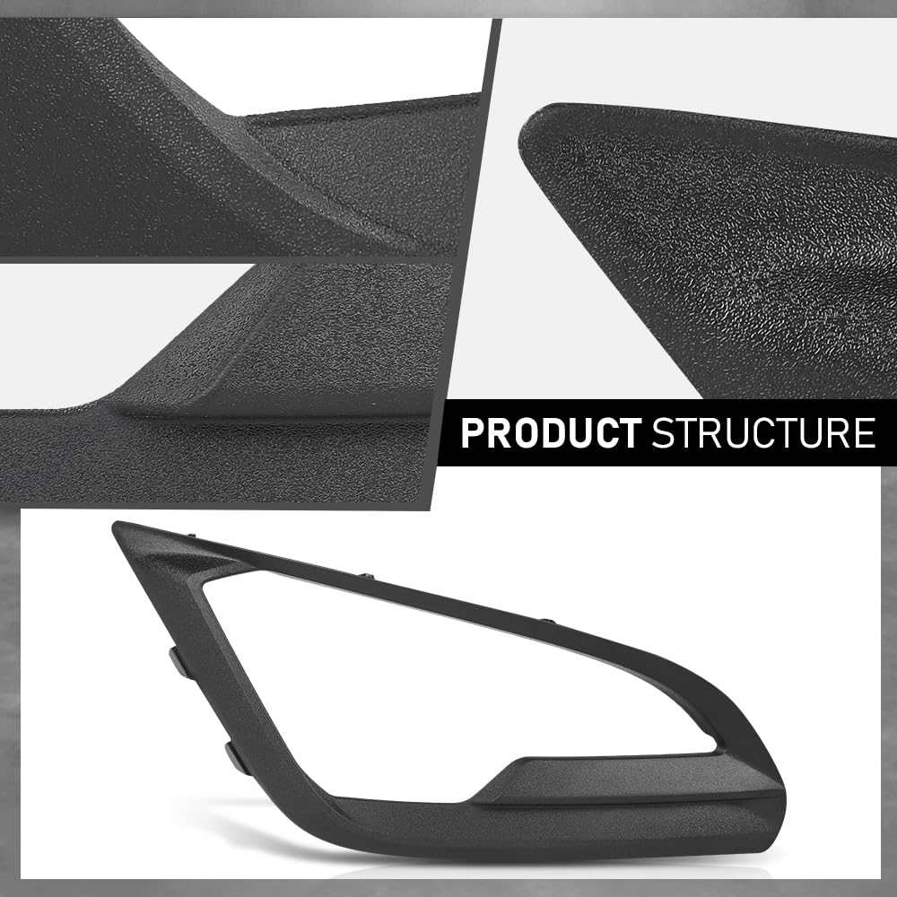 G-PLUS Front Right Bumper Fog Light Lamp Cover Bezel, Compatible with Ford EcoSport 2018-2021, Passenger Side, GN1Z15266AA, FO1039185