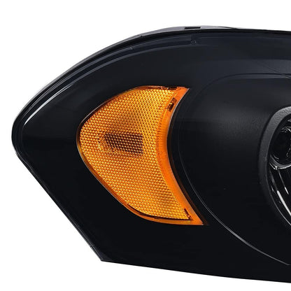 G-PLUS Headlights Assembly Fit Chevy Monte Carlo 2006 2007/Chevy Impala 2006-2013/Chevy Impala Limited 2014 2015 2016 Headlamps W/o Bulbs Smoky Lens Black Housing Amber Reflector,faros delanteros