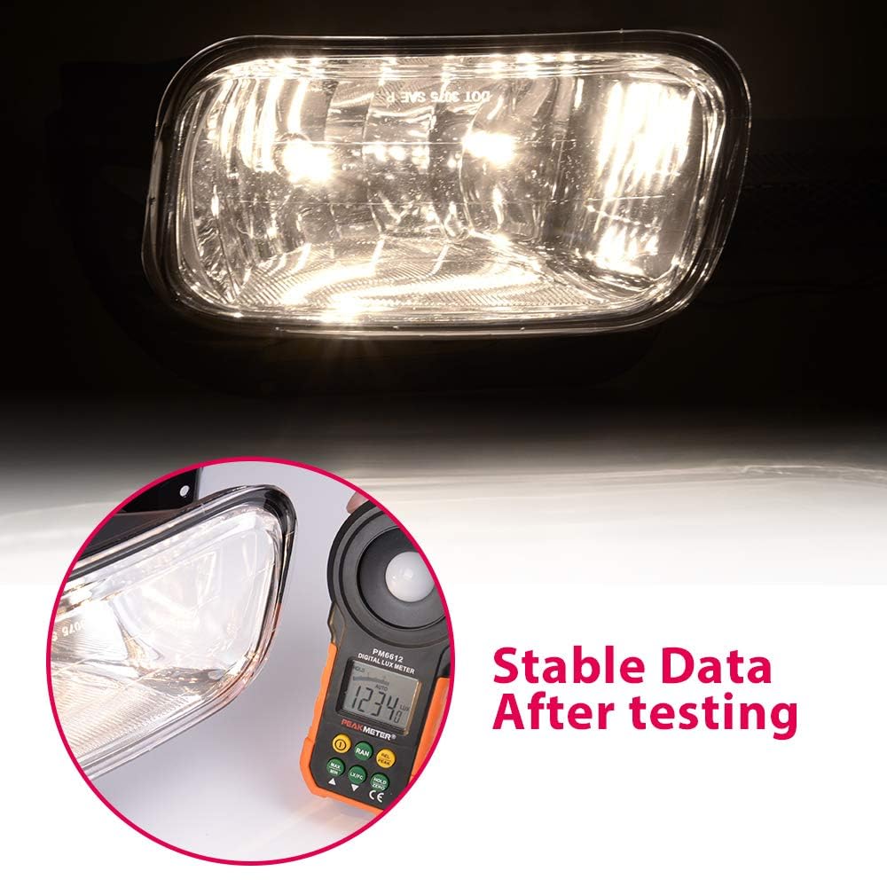 G-PLUS Bumper Fog Lights Compatible with Dodge Ram 1500 2009-2012,Fit Dodge Ram 2500 3500 2010-2018 Clear Lens Driving Lamps w/Bezel + H10 12V 42W Halogen Bulbs