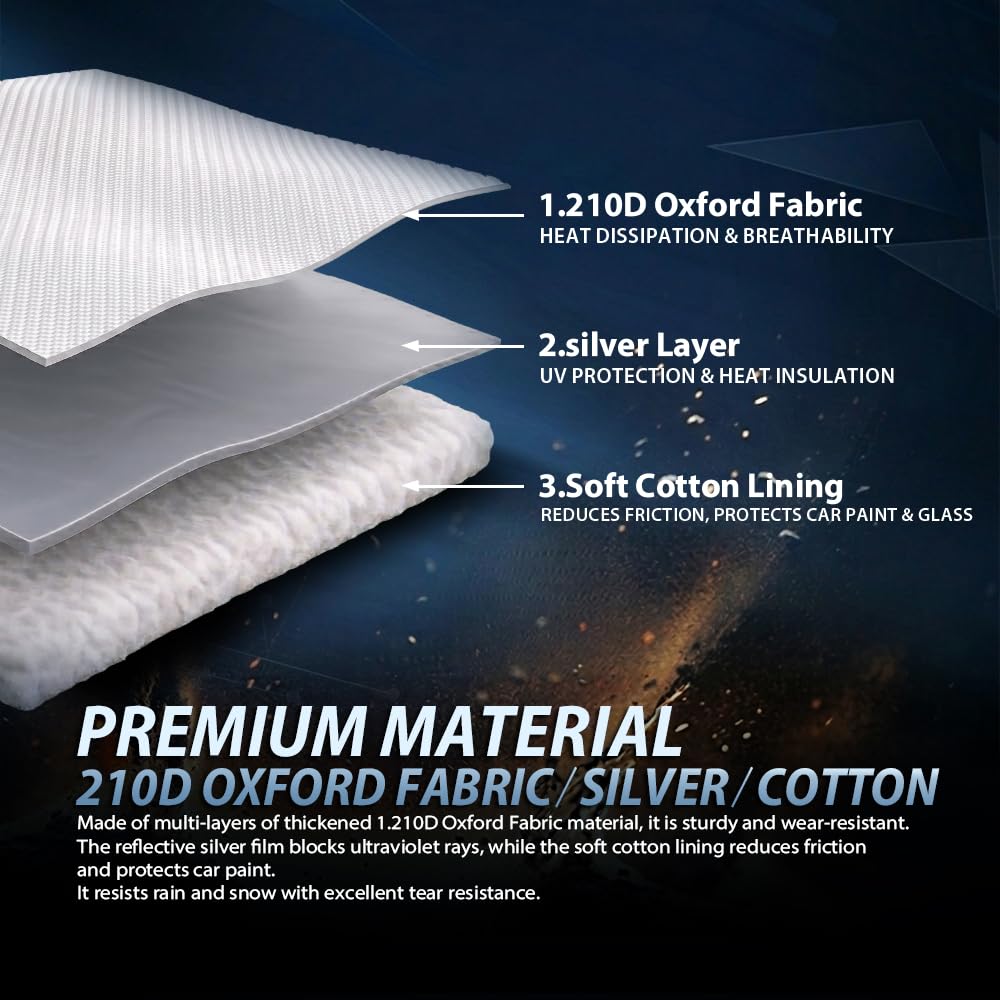 G-PLUS Waterproof All Weather Car Cover for Sedan,Silver