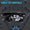 G-PLUS Fog Lights H11 12V 55W Halogen Lamp Compatible with 2009-2011 Honda Civic Sedan 4 Door with Bulbs & Wiring Harness & Switch Kit Real Glass Clear Lens