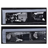 G-PLUS LED DRL headlights, Compatible with 1994 1995 1996 1997 1998 1999 2000 GMC C10 C/K C1500 bumper Headlamp, Smoky lens Black Housing Clear Reflector