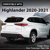G-PLUS Rear Right Fender Flare Compatible with Toyota Highlander 2020 2021 2022 2023 Wheel Arch Molding Fender Trim 750870E030, TO1791116