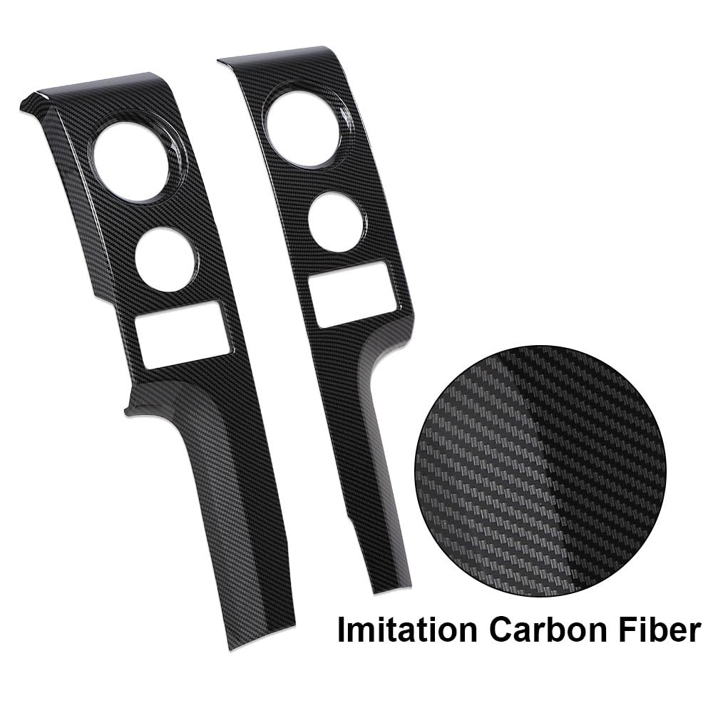 G-PLUS Center Console Dashboard Panel Cover Trim Bezels Compatible with Ford F150 2009-2014 Black Carbon Fiber