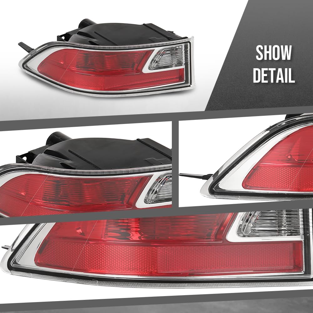 G-PLUS Rear Left Inner Driver Side Bumper Back Up Tail Light Compatible with LX GX460 2014-2021 81681-60120, 8168160120 Red
