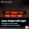 G-PLUS LED 3rd Third Center High Mount X Stop Light Lamp Compatible with 2004-2012 Chevy Colorado/GMC Canyon 2006-2008 Isuzu I-Series 3D LED Bar Tail Brake Light 15286505