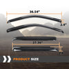 G-PLUS Out-Channel Window Vent Visor Deflectors Rain Guards Fit Dodge Ram 1500 Crew Cab 2009-2018 Fit Ram 2500 & 3500 Crew & Mega Cab 2010-2025 4 PCS Smoky