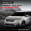 G-PLUS Front Upper Grille With Chrome Trim W/Camera Hole Compatible with Kia Carnival 2022-2024 86350R0110, 86350-R0110