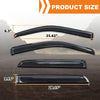 G-PLUS Out-Channel Mount Ventvisor Window Deflectors Compatible with Ford F150 SuperCrew Crew Cab 2009-2014 Fit Ford F150 SVT Raptor SuperCrew Cab 2010-2014 4 PCS Smoky