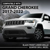 G-PLUS Front Lower Grille & Bumper Grill Bezel Compatible with Jeep Grand Cherokee 2017-2022 Black 5ZM53SZ0AA