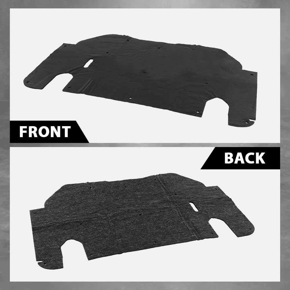 G-PLUS Engine Hood Insulation Pad Black with Clip, Compatible with 1993-1997 Ford Ranger