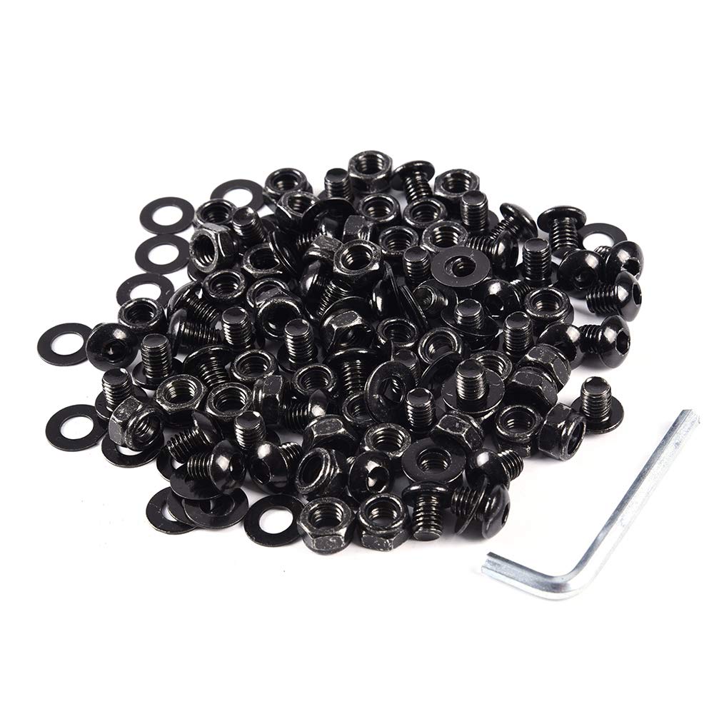 G-PLUS Universal Fender Flare Hardware Kit Pocket/Rivet Style Fender Flares Screw/Bolt Hardware Kit Set Black