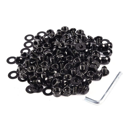 G-PLUS Universal Fender Flare Hardware Kit Pocket/Rivet Style Fender Flares Screw/Bolt Hardware Kit Set Black