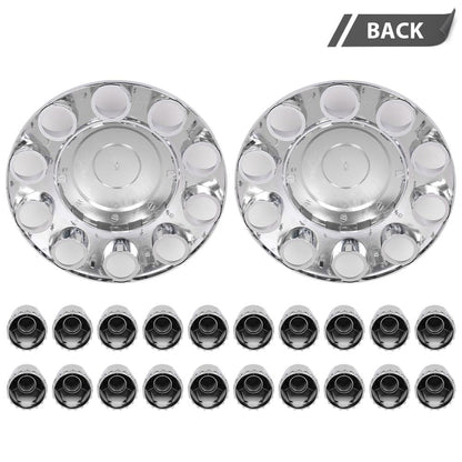 G-PLUS Dually 1-ton Truck Rear Alcoa Wheel Chrome Center Hub Caps Compatible with 2011-2016 Dodge Ram 3500 2pcs
