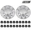 G-PLUS Chrome Front Wheel Covers Hub Axle Semi Plastic ABS Compatible with Most of 10 Holes 20" & 22.5" & 24.5" Semi-Truck Wheels with 11.25" Bolt Circle Wheels Silver