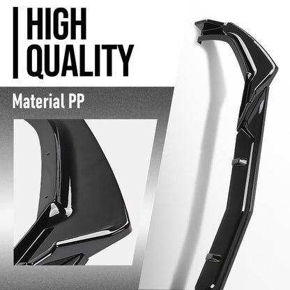 G-PLUS Front Lip Splitter Compatible with Honda Civic Sedan 4-Door 2016 2017 2018 2019 2020, Not Fit Coupe or Hatchback Models Glossy Black