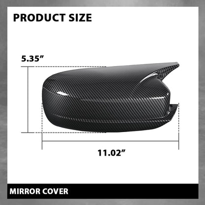 G-PLUS Side Mirror Covers Shell Cap Left and Right Compatible with Dodge Charger SRT 2015-2023 Carbon Fiber
