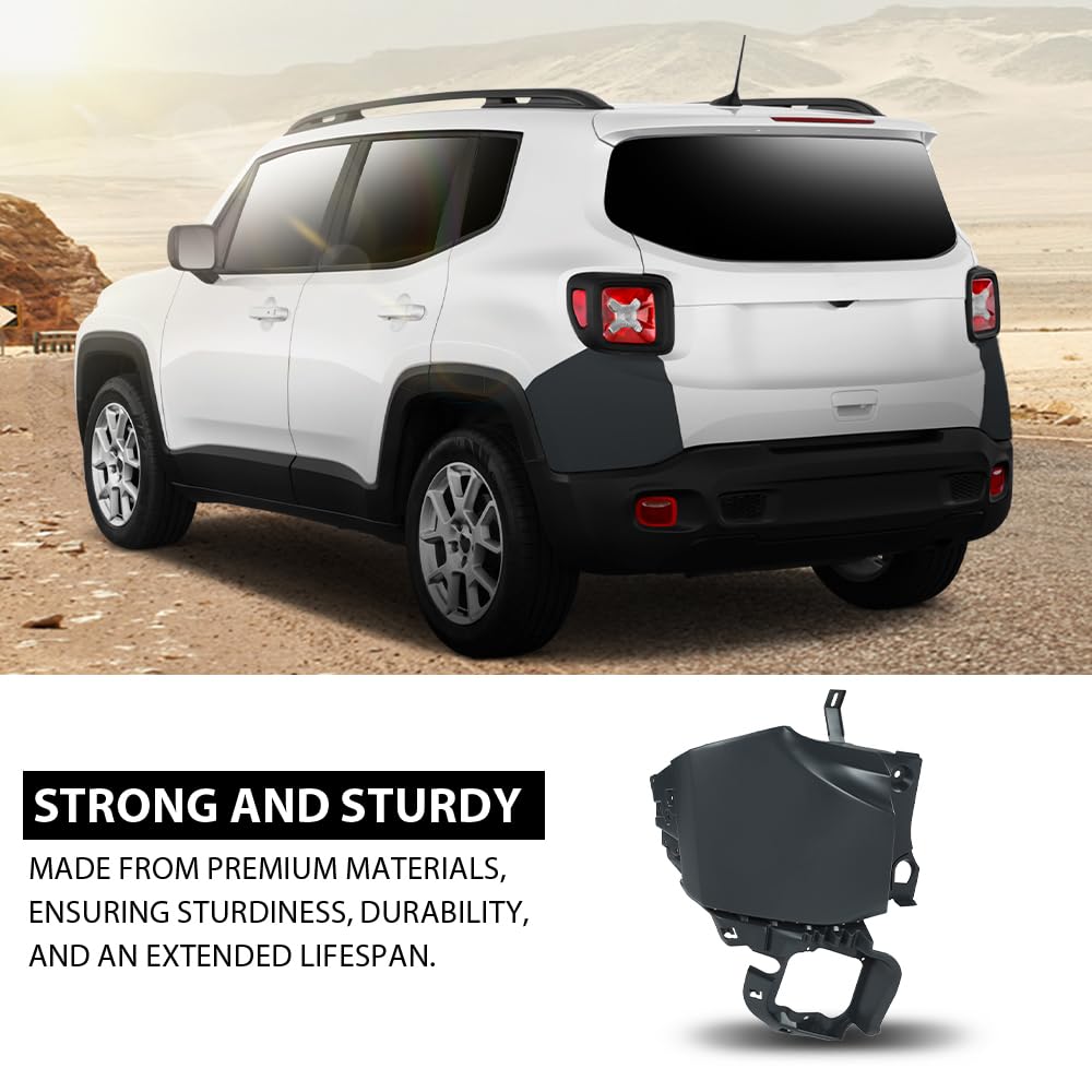 G-PLUS Rear Upper Bumper Cover Left Driver Side, Compatible with Jeep Renegade 2015-2023 6SC04TZZAA, 5VW88TZZAA