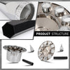 G-PLUS Chrome Hub Cover Kit, 33mm Front & Rear Semi Truck Wheel Axle Covers Spiked, Fit Semi-Trucks 20", 22.5" and 24.5" Hub Piloted Wheels