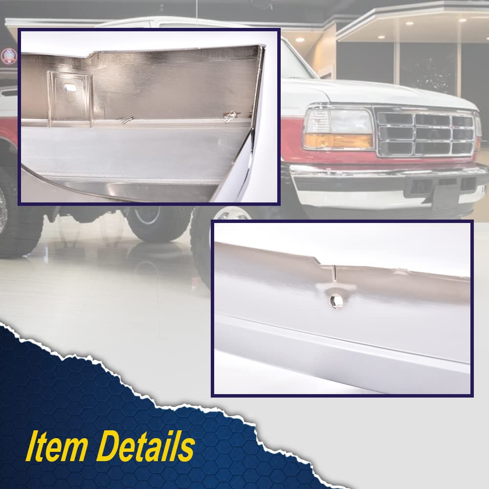 G-PLUS Front Grille Compatible with 1992-1996 Bronco/1992-1997 Ford F150 F250 F350 Chrom Plastic Truck Replacement
