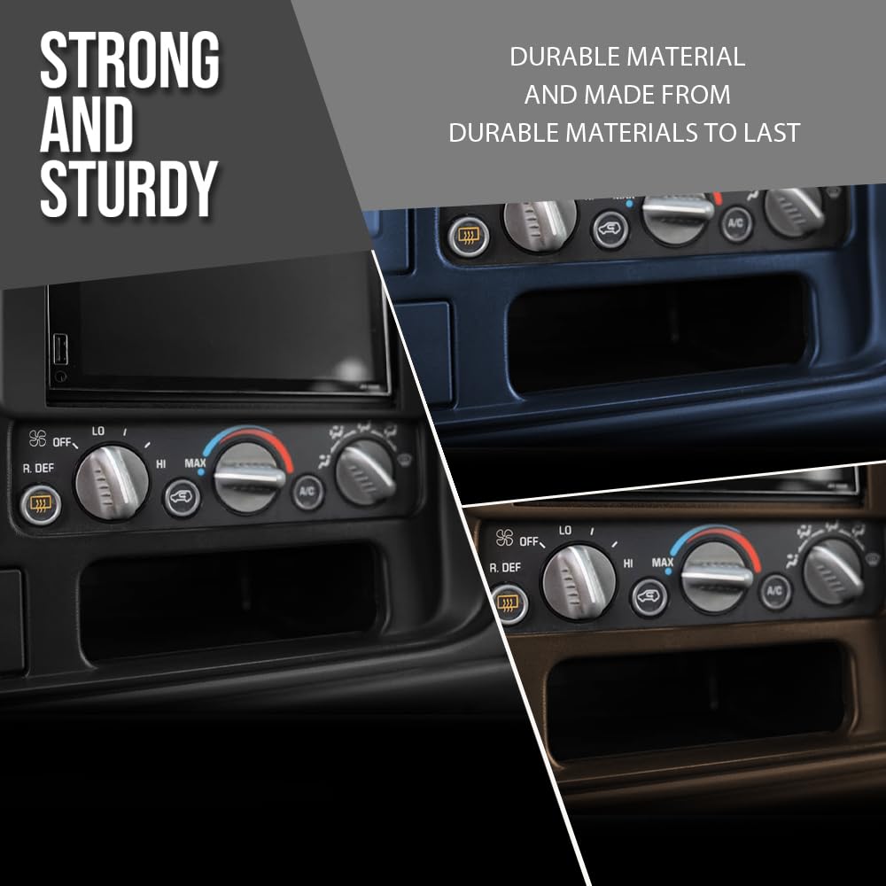 G-PLUS Truck Radio Car Stereo Dash Storage Cubby Kit Compatible with 1995-2005 GMC Chevy Pickup