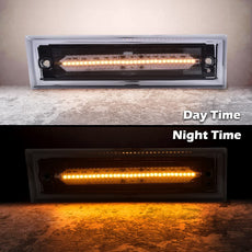 G-PLUS LED Front Side Marker Light for Chevy C10 C20 C30 GMC 1981-1991 Smoke Lens Amber LED Additional Angle