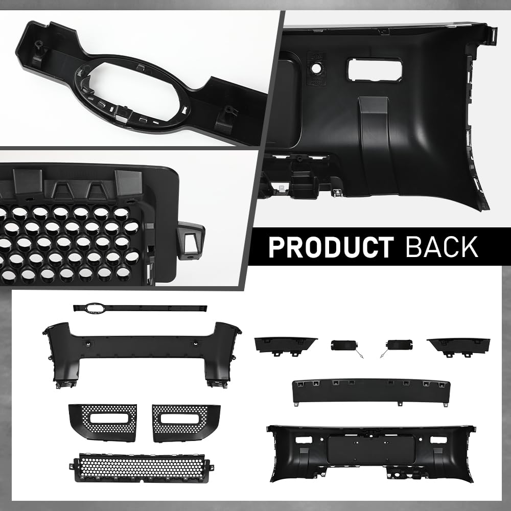 G-PLUS Front Rear Bumper Cover Guard Skid Lip Kit Compatible with Rover Defender 90 110 130 2020 2021 2022 2023 2024, Black