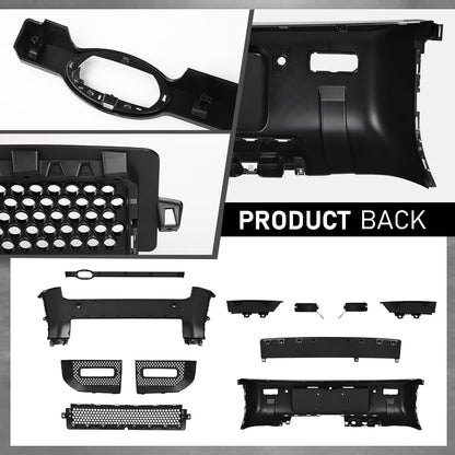 G-PLUS Front Rear Bumper Cover Guard Skid Lip Kit Compatible with Rover Defender 90 110 130 2020 2021 2022 2023 2024, Black