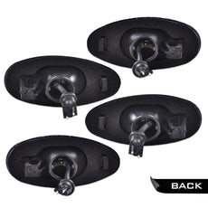 G-PLUS Side Marker Light Set 4PCS for Chevy Silverado 2500HD 3500HD GMC Sierra 2001-2014 Smoke Side View