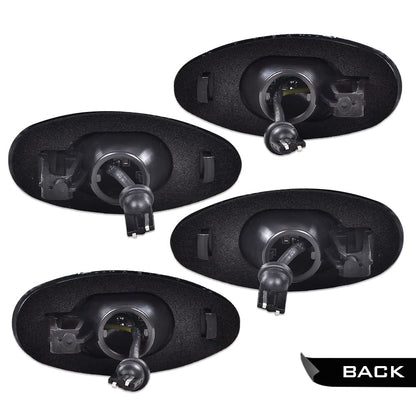 G-PLUS Side Marker Light Set Compatible with Chevy Silverado 2500HD 3500HD 2001-2014 /Fit for GMC Sierra 2500HD 3500HD 2001-2014 LED Marker Lamps Smoke Lens 4Pcs/Set 16530173 16530177