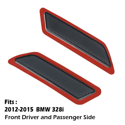 G-PLUS Bumper Reflector Compatible with 2012-2015 BMW 328i,63147274522, BM2555102, 63147274521,BM2554102 Front Driver & Passenger Side (Smoky)