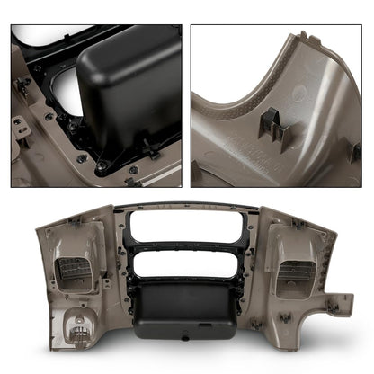 G-PLUS Dash Radio Trim Bezel Cover Surround Panel w/Air Vent & Storage Compatible with Dodge Ram 1500 2002-2005/Fits Dodge Ram 2500 3500 2003-2005 Beige