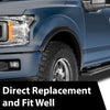 G-PLUS Fender Flares Compatible with Ford F150 2018-2020 Black Smooth Paintable 4 PCS
