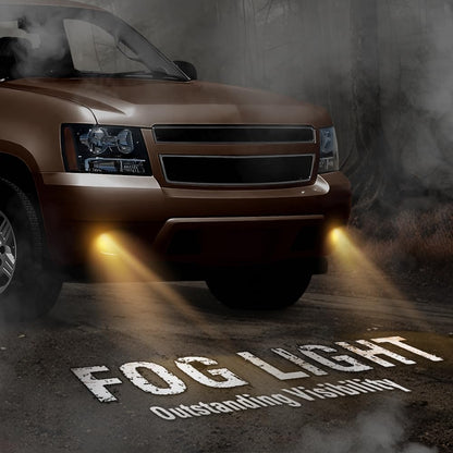 G-PLUS Fog Lights w/Bulb Pair Compatible with Chevy Tahoe Z71 2000-2006/Suburban 1500 Z71 2004-2006, Fit Pontiac Grand Prix 1997-2003/Sunfire 2000-2005(for Model w/Mounting Bracket) GM2592121