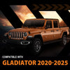 G-PLUS in-Channel Side Window Vent Visor Deflectors Rain Guards Compatible with Jeep Gladiator 2020-2026 Impact-Resistant PC 4 PCS Smoky