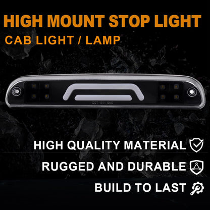 G-PLUS LED Cargo 3rd Brake Light Tail Lamps Compatible With Ford F250 F350 F450 F550 SD Super Duty1999-2016,Third Tail Lamps Clear Lens Black Housing
