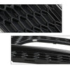 G-PLUS Front Bumper Fog Light Grilles Cover Trim Honeycomb Black with Black Ring Compatible with Audi A5 S-line/S5 2013-2017/Only Fit for S-Line Bumpers, NOT for Standard Bumpers 8T0807681M 8T0807682M